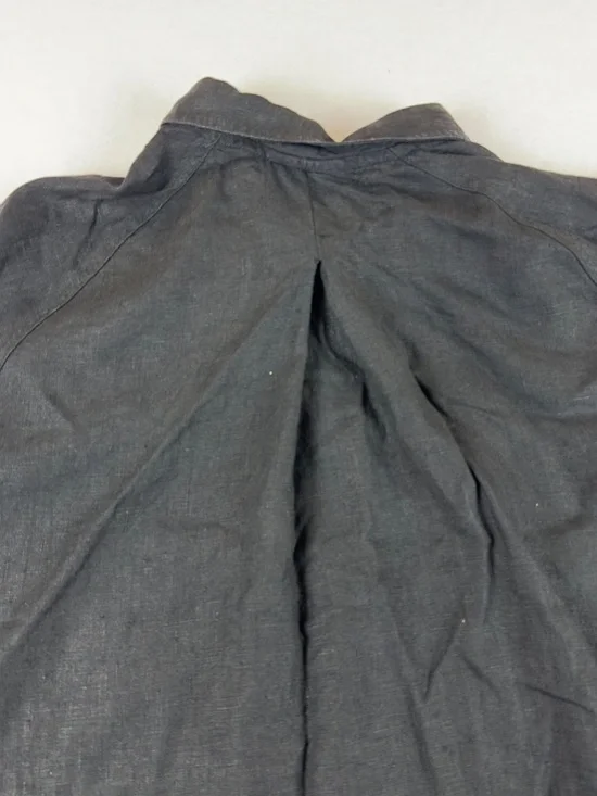 J. Jill Women's Black Button Front Lagenlook Linen Jacket Size XL - Picture 6 of 9